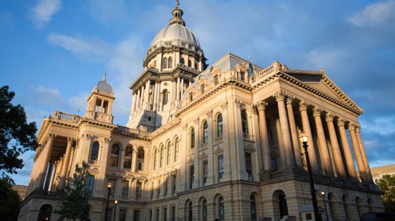 "Capital building in Springfield, Illinois, USA"